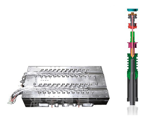 瓶坯模具部件和热流道系统